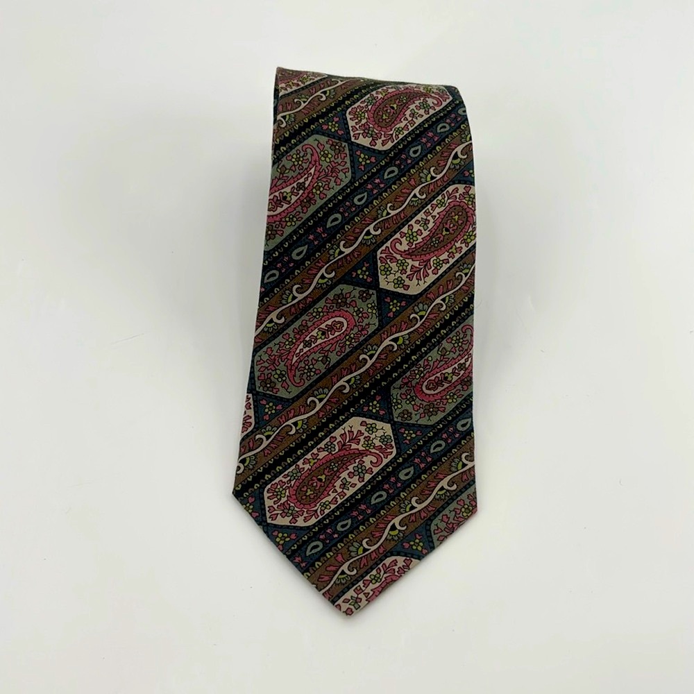 Cacharel La Chemiserie Vintage 80’s Academia Paisley Silk Tie